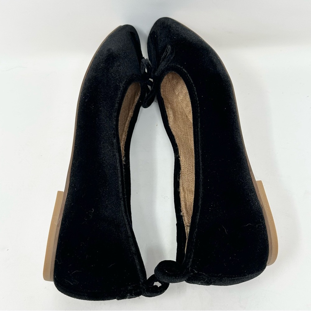 NEW Kelsi Dagger Frankie Black Velvet Square Toe Ballet Flat Womens 7.5 - Picture 7 of 8